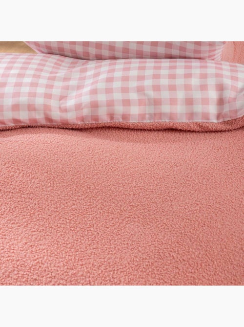 Housse de couette 140x200 + 1 taie d'oreiller bouclette rose - Kiabi Housse de couette 140x200 + 1 taie d'oreiller bouclette rose - Kiabi