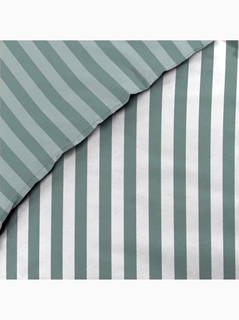 Housse de couette 140x200 + 1 taie d'oreiller coloris vert Vert - Kiabi