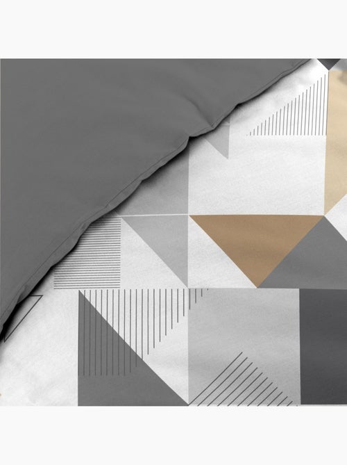 Housse de couette 140x200 + 1 taie d'oreiller trigone - Kiabi