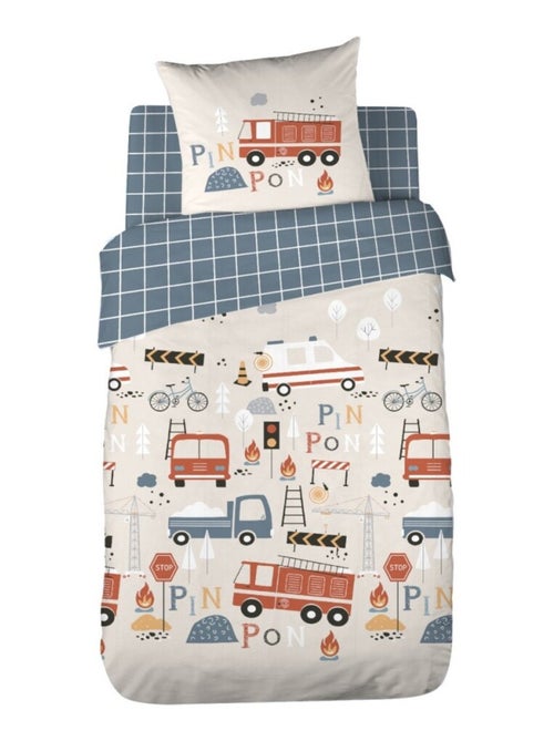 Housse de couette 140x200 + 1 taie FLAMMECHE - Kiabi