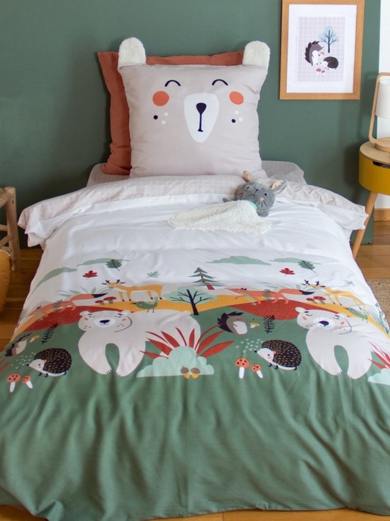 Housse de couette 140x200 + 1 taie FOREST Vert - Kiabi