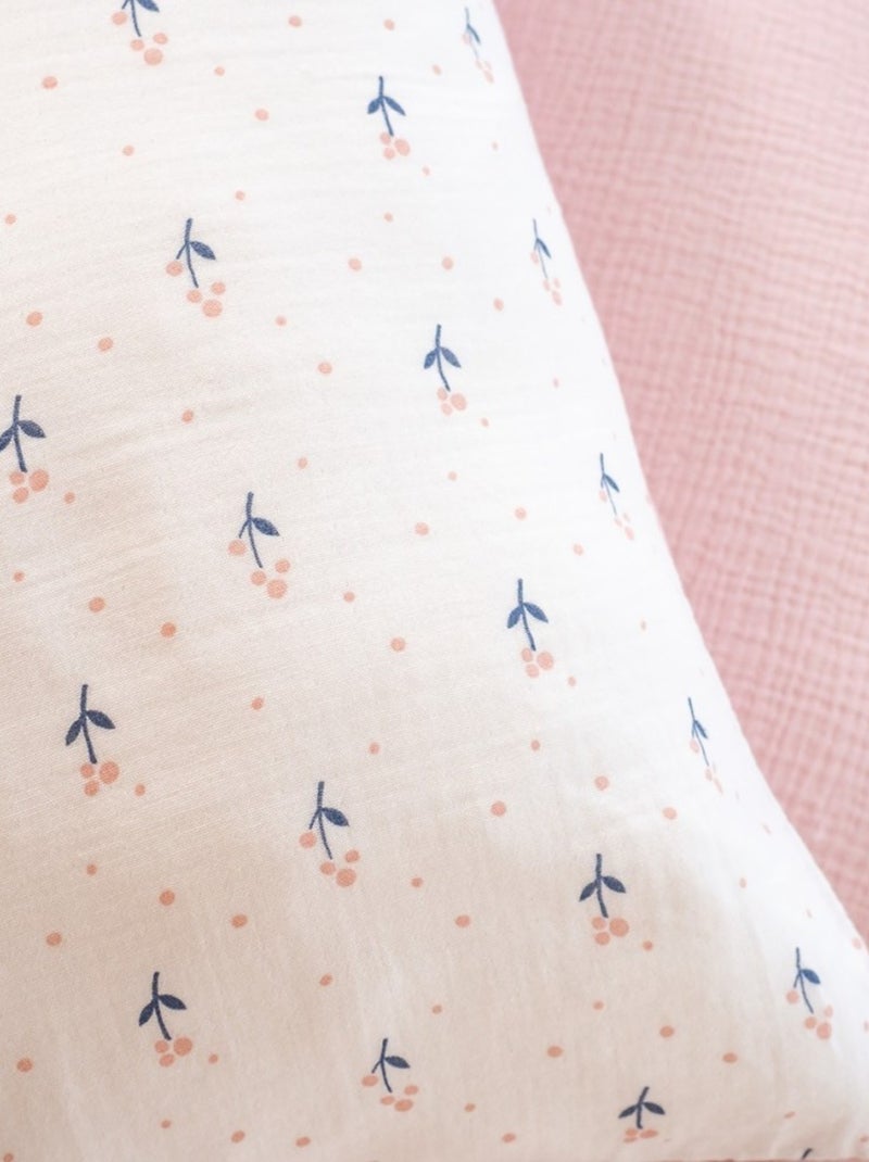 Housse de couette 140x200 + 1 taie LIBERTY en gaze de coton Beige - Kiabi