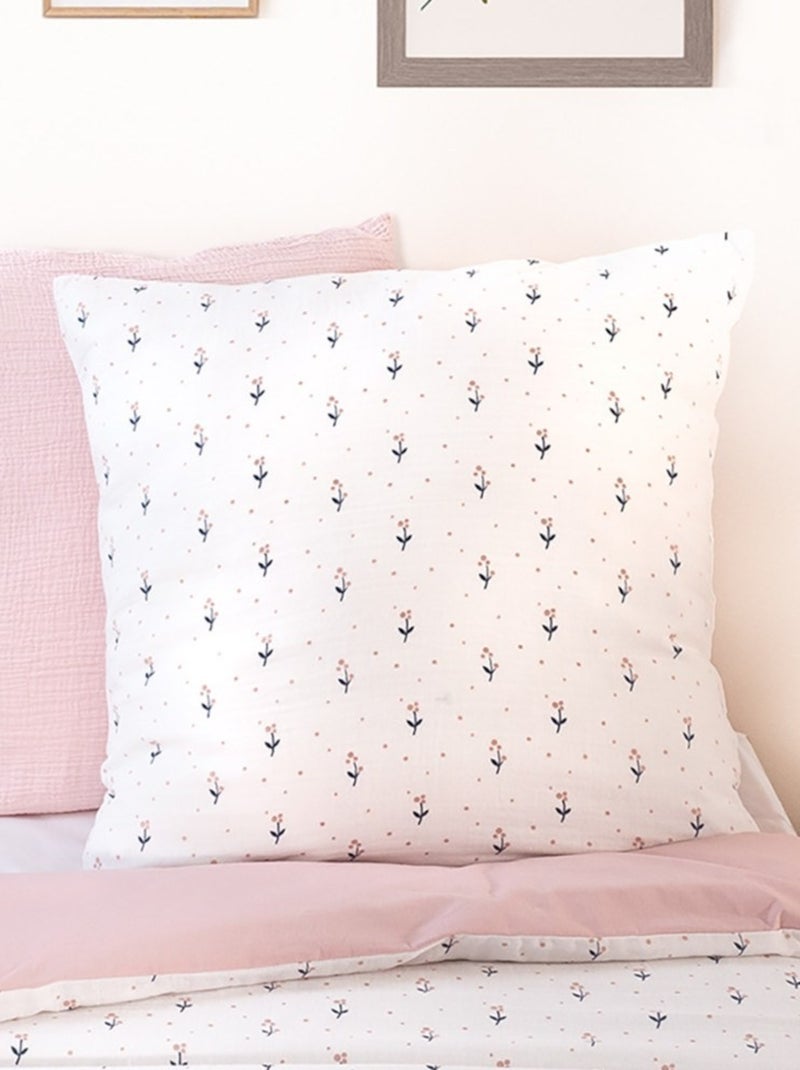 Housse de couette 140x200 + 1 taie LIBERTY en gaze de coton Beige - Kiabi