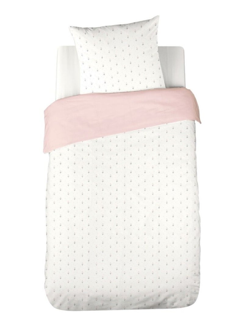 Housse de couette 140x200 + 1 taie LIBERTY en gaze de coton Beige - Kiabi