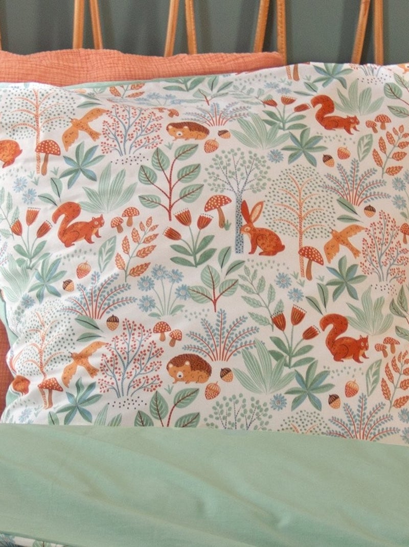 Housse de couette 140x200 + 1 taie PIERROT coton 57fils Multicolore - Kiabi