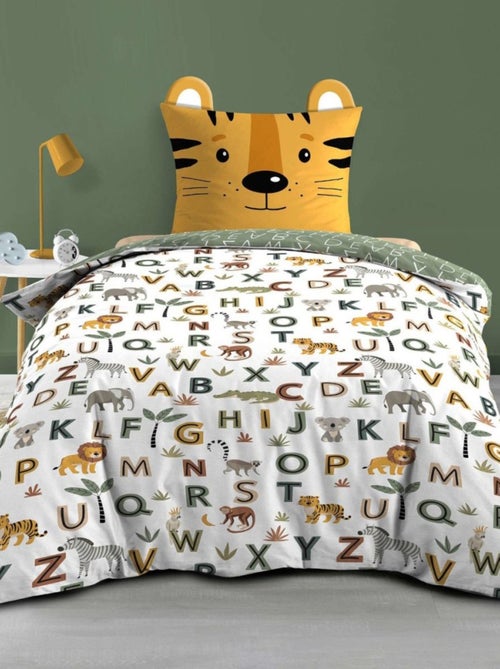 Housse de couette 140x200 + 1 taie TIGRY 100% coton - Kiabi