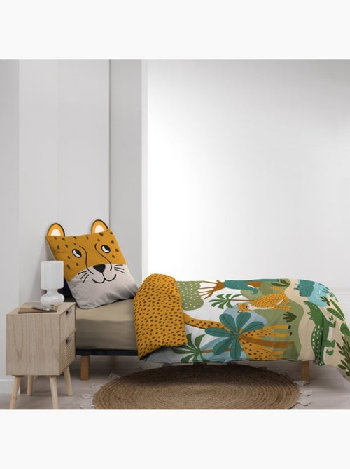 Housse de couette 140x200 + 1 taie zanimo 100% coton - Kiabi