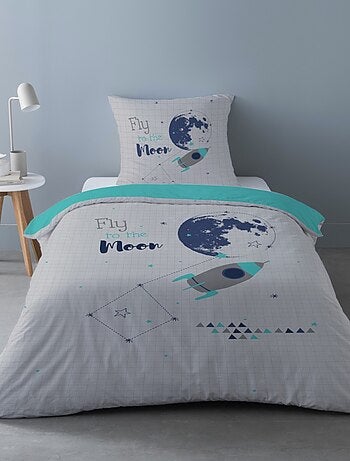 Housse de couette 140x200 CAPTAIN + 1 taie 100% coton