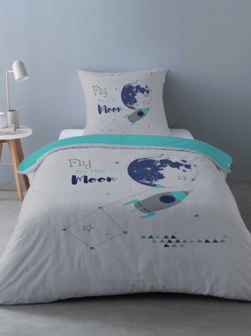 Housse de couette 140x200 CAPTAIN + 1 taie 100% coton - Kiabi