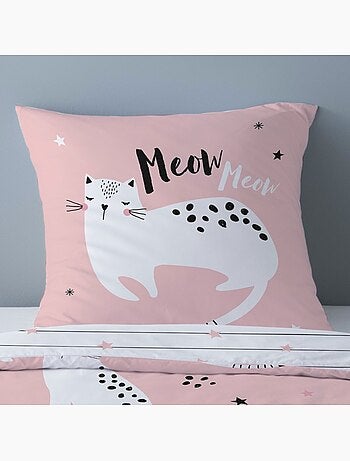 Housse de couette 140x200 Chaton + 1 taie d'oreiller