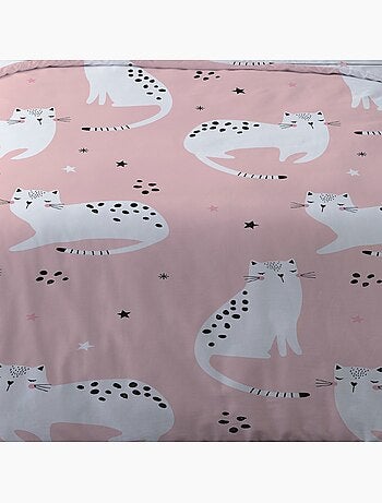 Housse de couette 140x200 Chaton + 1 taie d'oreiller