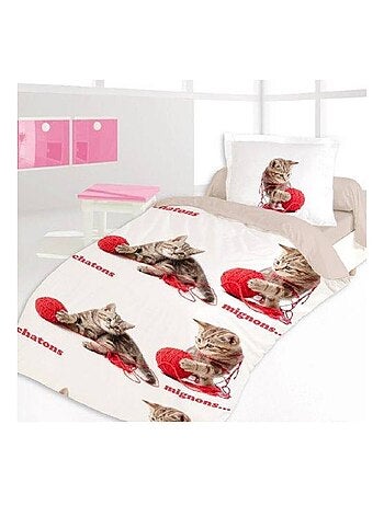 Housse de couette 140x200 CHATONS SI MIGNONS + 1 taie