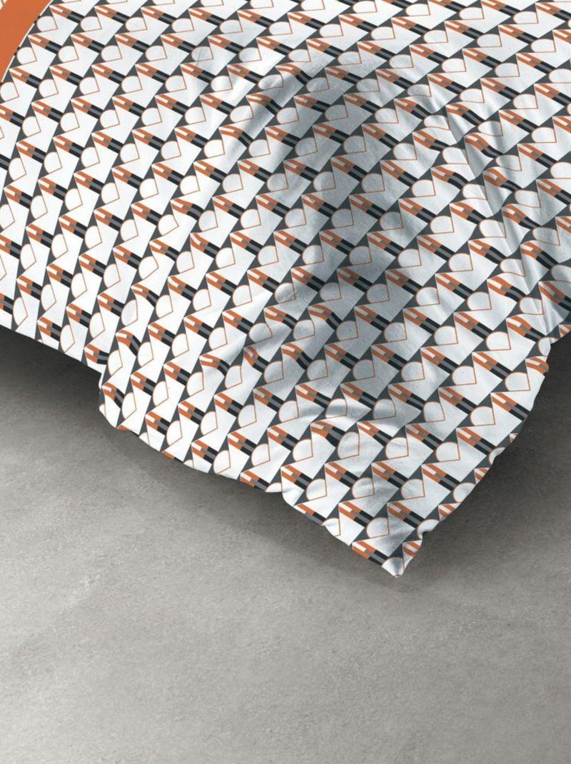 Housse de couette 140x200 cm + 1 taie d'oreiller 63x63 cm Microfibre Arrow Rouge - Kiabi