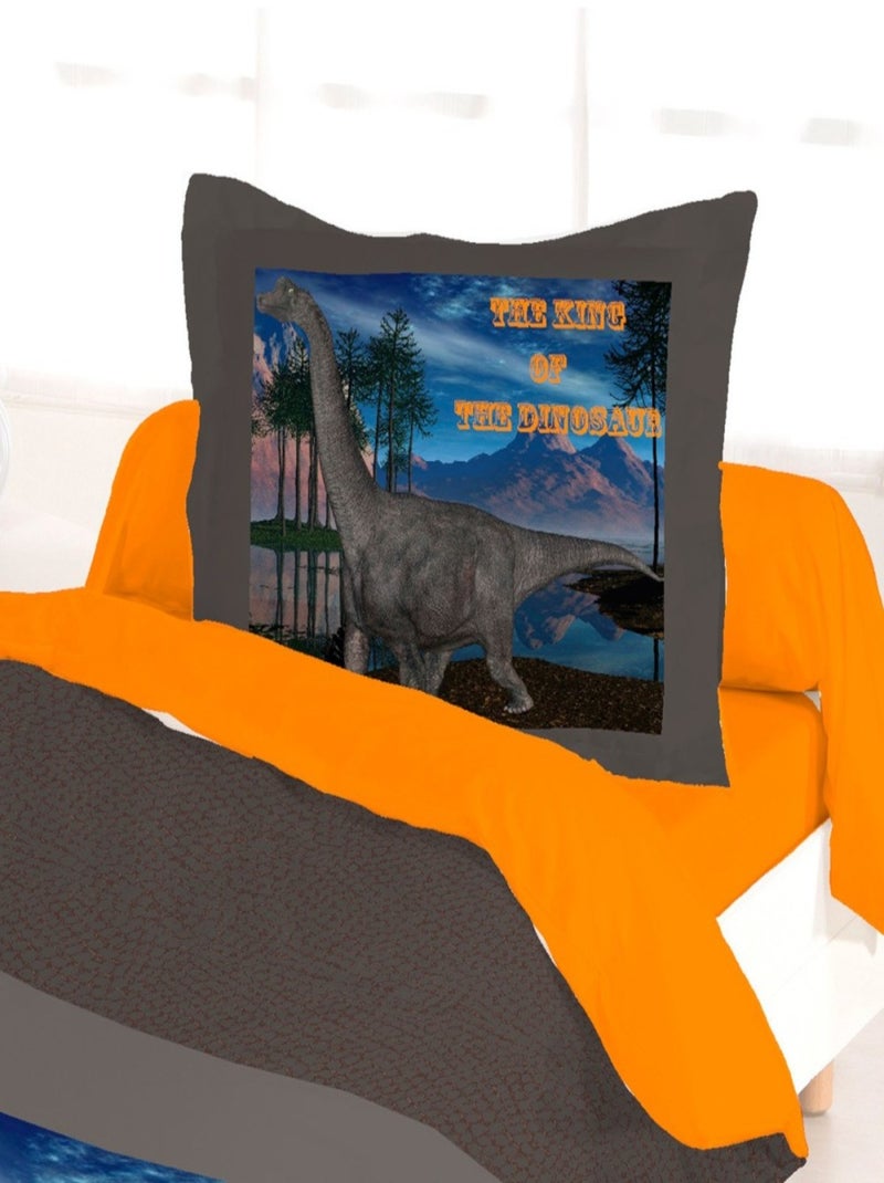 Housse de couette 140x200 DINOSAUR KING + 1 taie Gris - Kiabi