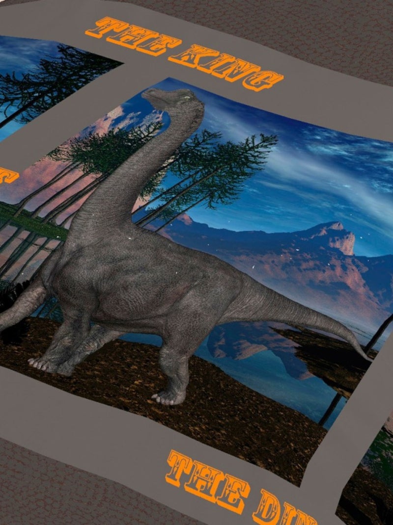 Housse de couette 140x200 DINOSAUR KING + 1 taie Gris - Kiabi