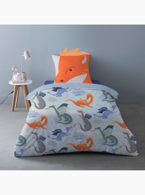 Housse de couette 140x200 Dragon + 1 taie 100% coton - Kiabi