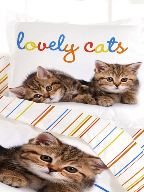 Housse de couette 140x200 Finn + taie coton 52 fils - Kiabi