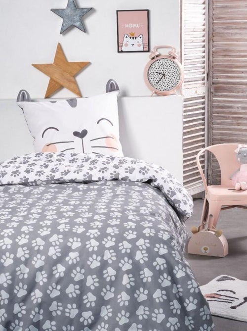Housse de couette 140x200 Funny 2.1 + 1 taie 100% coton 57 fils - Kiabi