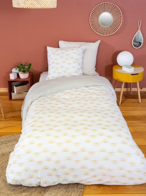 Housse de couette 140x200 HELIS + 1 taie microfibre - Kiabi Housse de couette 140x200 HELIS + 1 taie microfibre - Kiabi