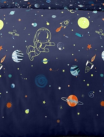 Housse de couette 140x200 I NEED SPACE+ taie 100% coton 52 fils