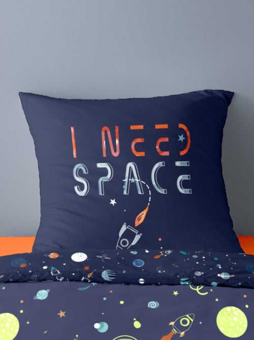 Housse de couette 140x200 I NEED SPACE+ taie 100% coton 52 fils - Kiabi