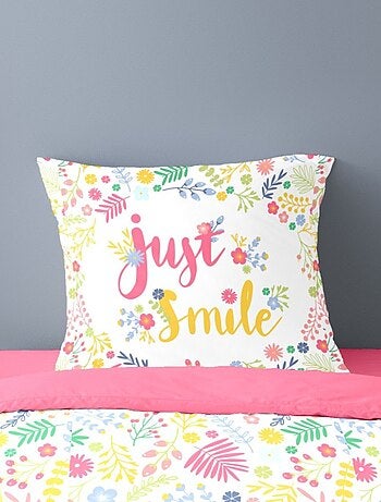 Housse de couette 140x200 JUST SMILE + 1 taie coton