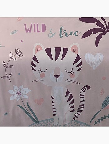 Housse de couette 140x200 Katie + 1 taie 100% coton