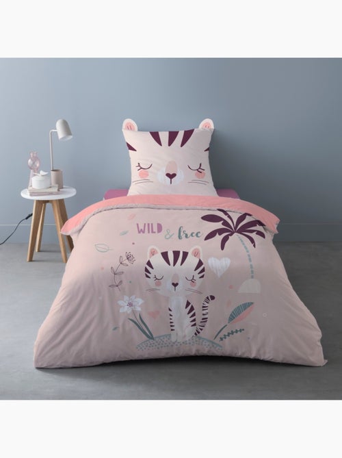 Housse de couette 140x200 Katie + 1 taie 100% coton - Kiabi