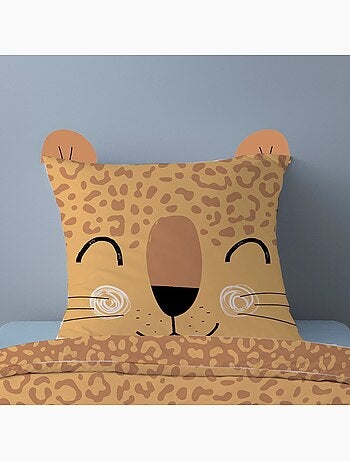 Housse de couette 140x200 Leopi + 1 taie 100% coton