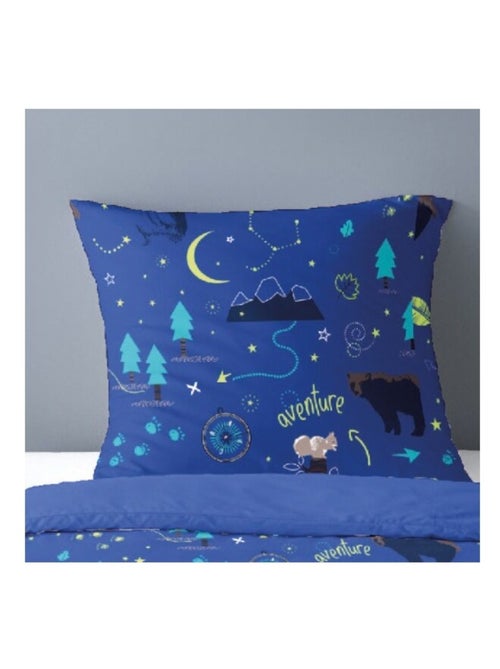 Housse de couette 140x200 LOUIS + 1 taie 100% coton - Kiabi