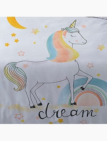 Housse de couette 140x200 Magic + 1 taie 100% coton