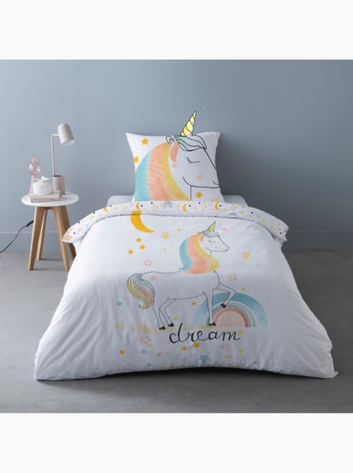 Housse de couette 140x200 Magic + 1 taie 100% coton - Kiabi