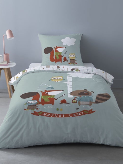 Housse de couette 140x200 NATURE CAMP + 1 taie - Kiabi