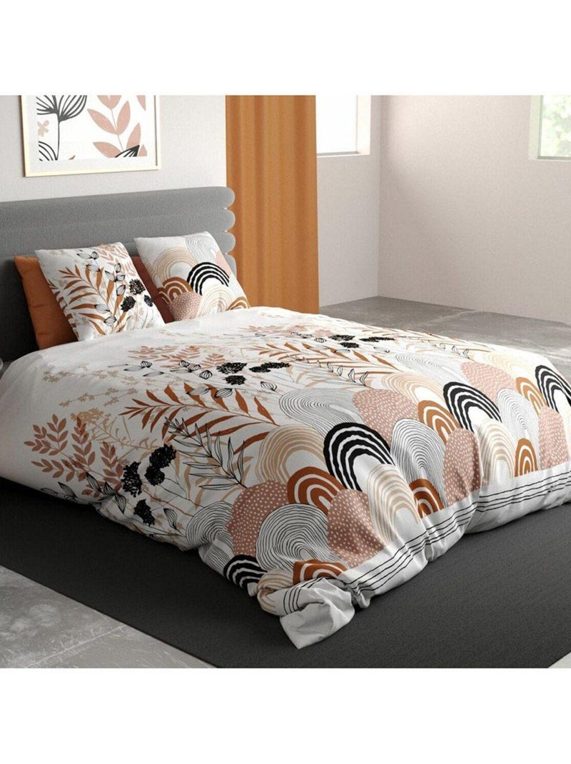 Housse de couette 140x200 Oslo + 1 taie 100% coton 57 fils Blanc - Kiabi