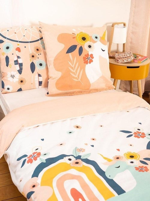 Housse de couette 140x200 Prunellia + taie 100% coton 57 fils - Kiabi