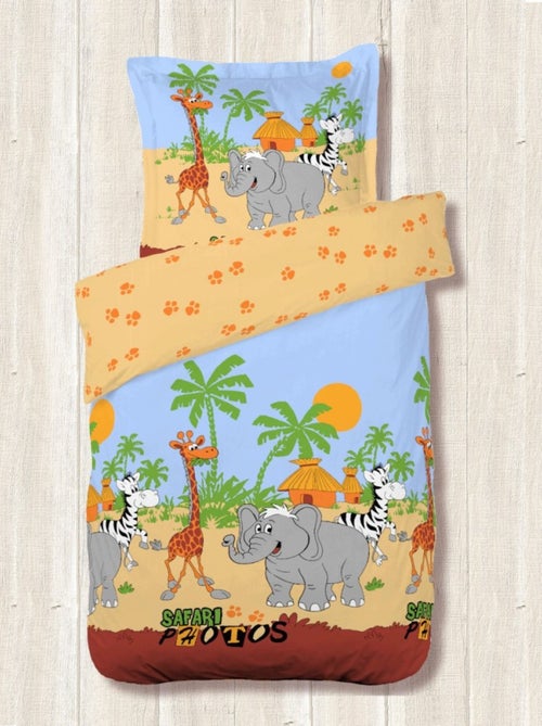 Housse de couette 140x200 SAFARI PHOTOS + 1 taie - Kiabi