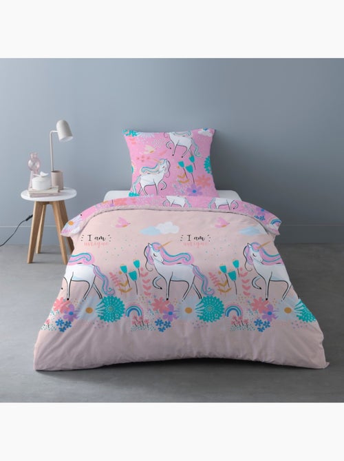 Housse de couette 140x200 Unique + 1 taie d'oreiller - Kiabi Housse de couette 140x200 Unique + 1 taie d'oreiller - Kiabi