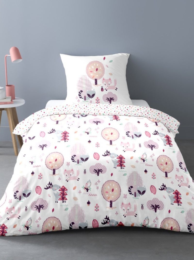 Housse de couette 140x200 ZORRO + 1 taie 100% coton Blanc - Kiabi