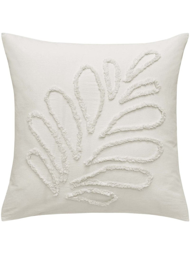 Housse de couette 2 personnes 100% coton + 2 taies finition tuftée Beige - Kiabi