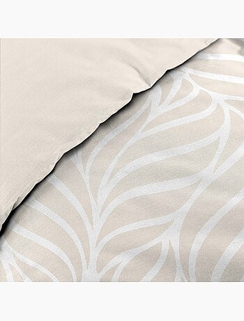 Housse de couette 2 personnes + 2 taies 100% coton 57fils naturel