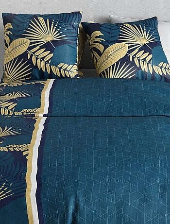 Housse de couette 2 personnes + 2 taies en coton 57 fils