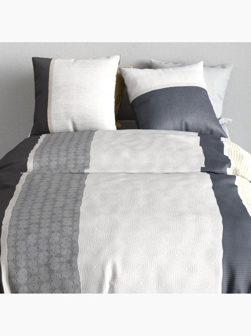 Housse de couette 2 personnes + 2 taies en coton 57 fils - Kiabi Housse de couette 2 personnes + 2 taies en coton 57 fils - Kiabi