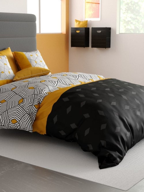 Housse de couette 2 personnes + 2 taies en coton 57 fils - Kiabi Housse de couette 2 personnes + 2 taies en coton 57 fils - Kiabi