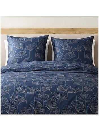 Housse de couette 2 personnes finition bouton + 2 taies 100% microfibre