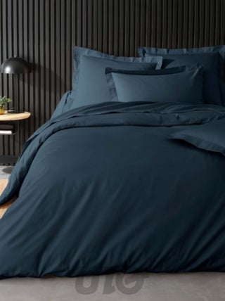 Housse de Couette 2 Personnes Percale Uni 78 fils percaline