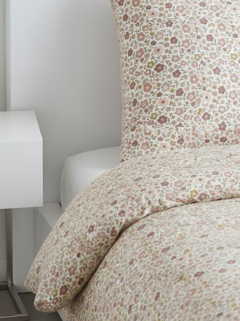 Housse de couette 2 personnes Rose - Kiabi