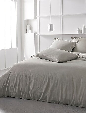 Housse de couette 2 personnes uni coton ORGANIC