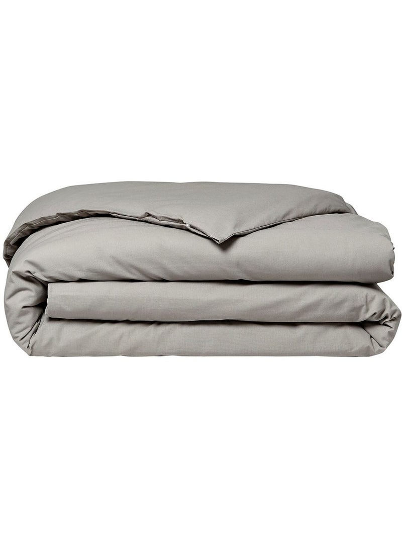 Housse de couette 2 personnes uni coton ORGANIC Beige - Kiabi