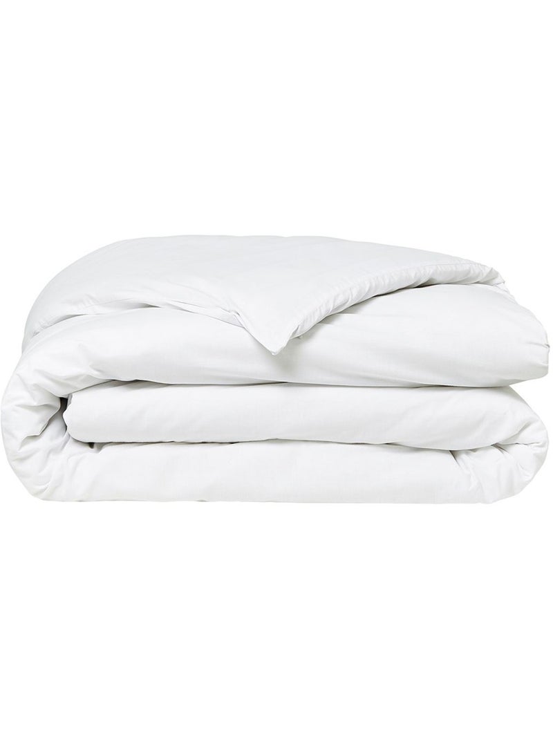Housse de couette 2 personnes uni coton ORGANIC Blanc - Kiabi