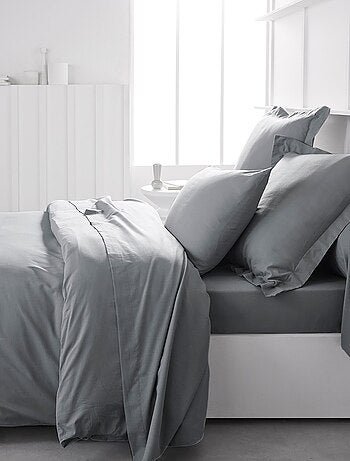 Housse de couette 2 personnes uni coton ORGANIC